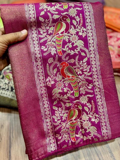 Akshara russian silk surat bombay market saree